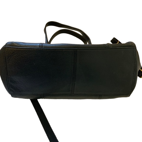 Fossil Black Pebbled Leather Shoulder bag w/Handle Straps too - Picture 4 of 7